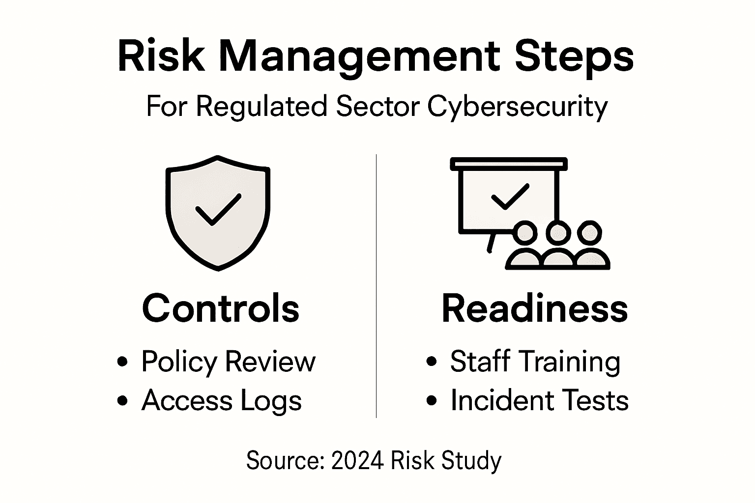Infographic summarizing risk management in compliance