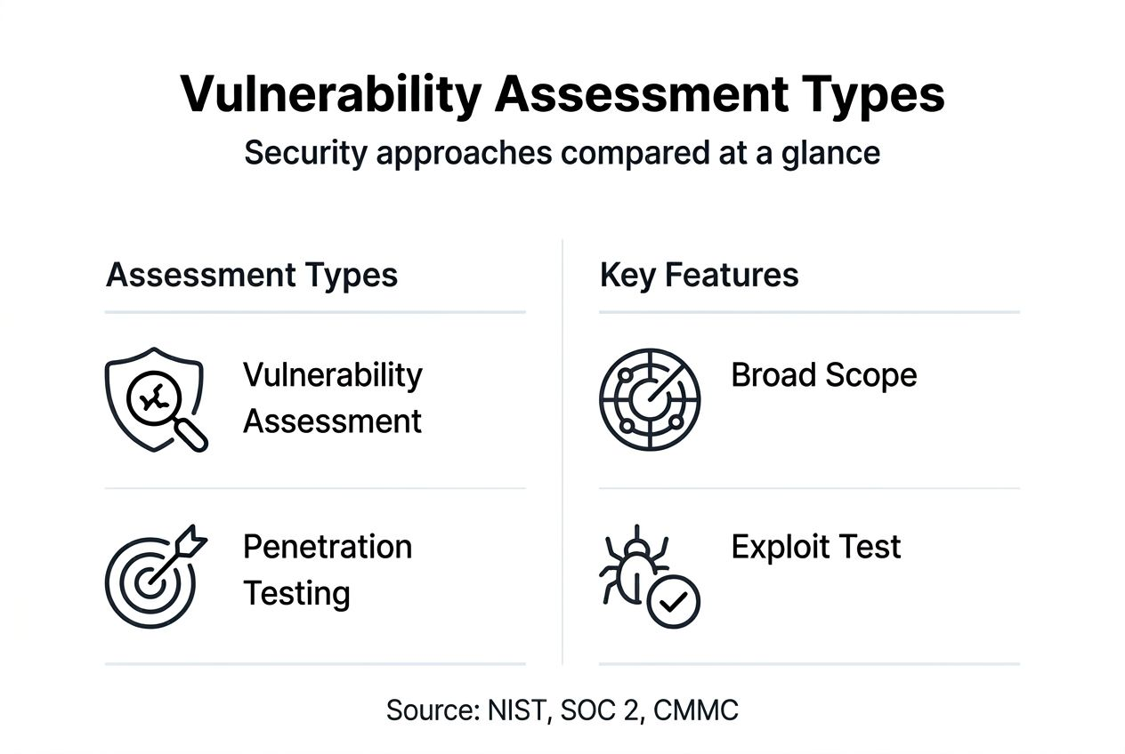 Infographic comparing vulnerability assessment types
