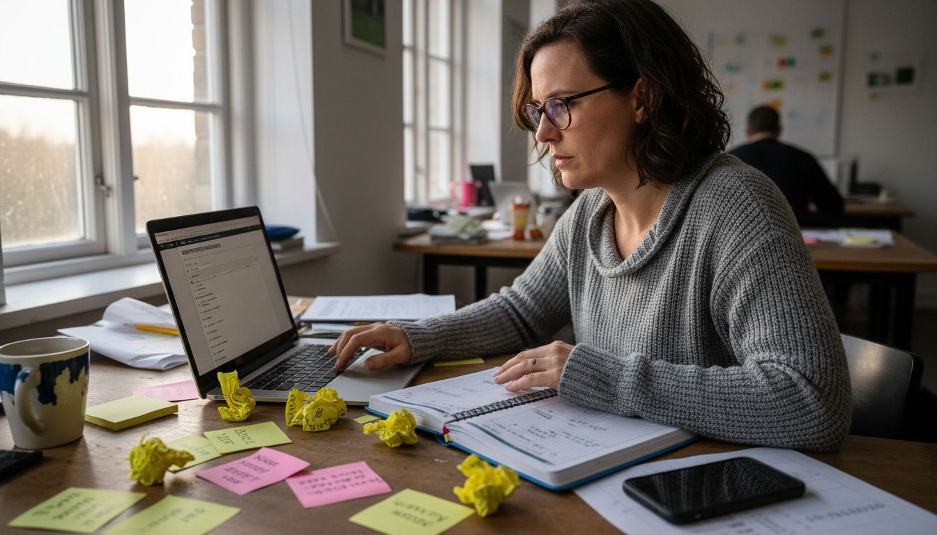 Kvinde opsætter målgruppe for annoncekampagne