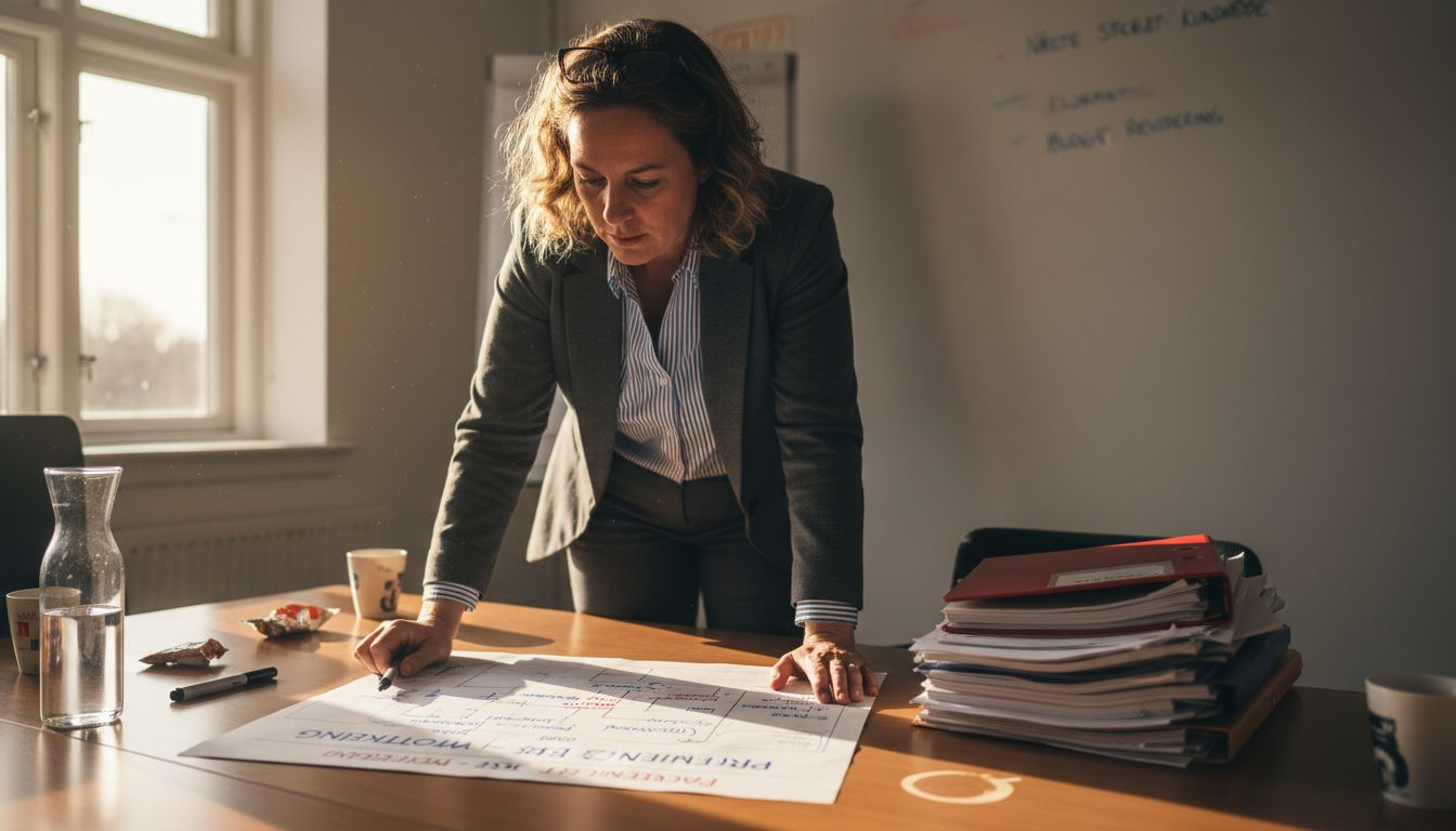 Projektlederen gennemgår og analyserer kundernes rejse fra første kontakt til køb for at finde muligheder for forbedringer.