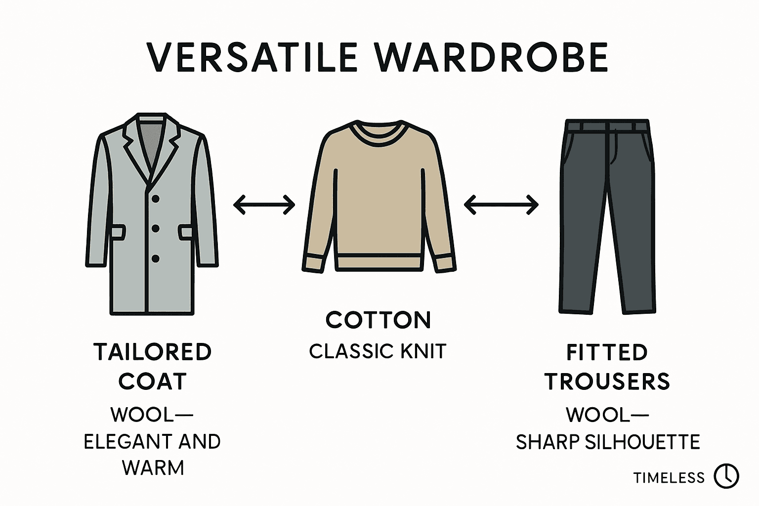 Infographic comparing essential menswear staples