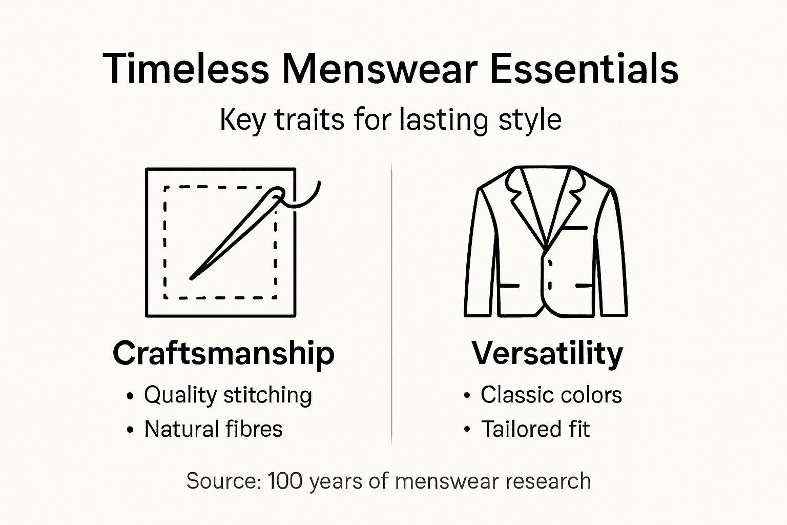 Infographic highlights menswear longevity attributes