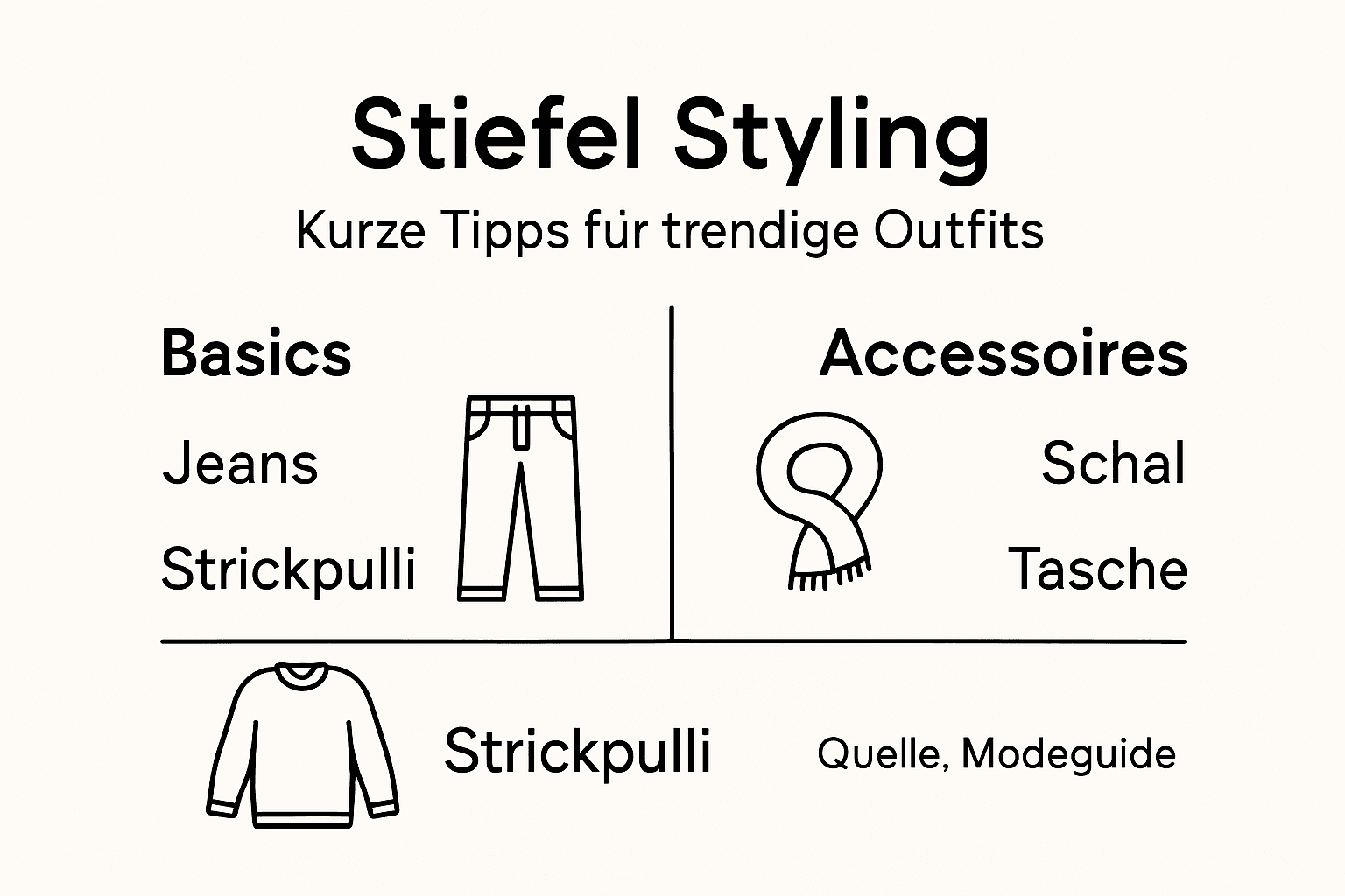 Infografik: So kombinierst du Stiefel – Tipps und Must-haves für deinen Look