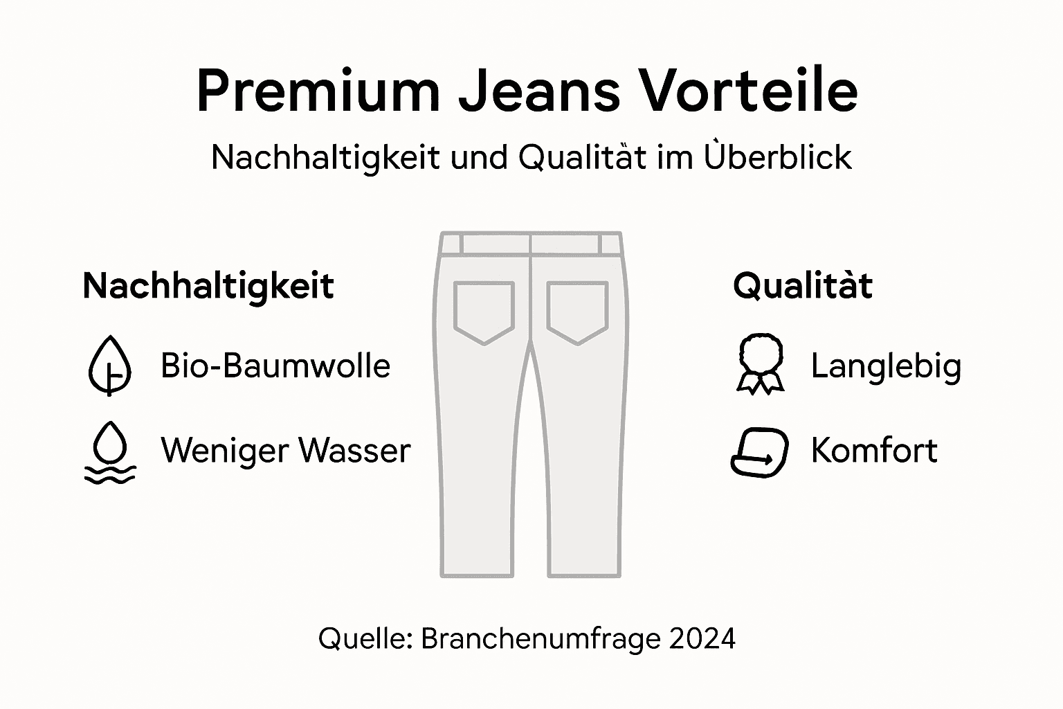 Infografik: Premium-Jeans – Nachhaltigkeit trifft auf höchste Qualität