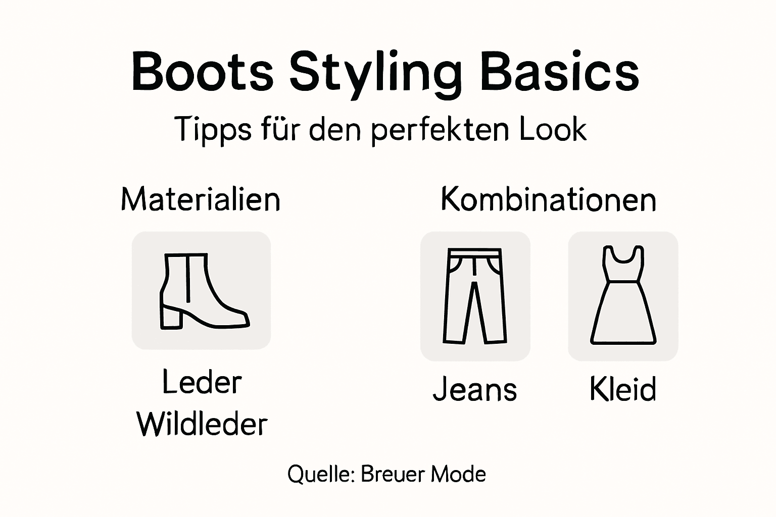 Infografik: Die wichtigsten Basics für stylische Boots-Looks