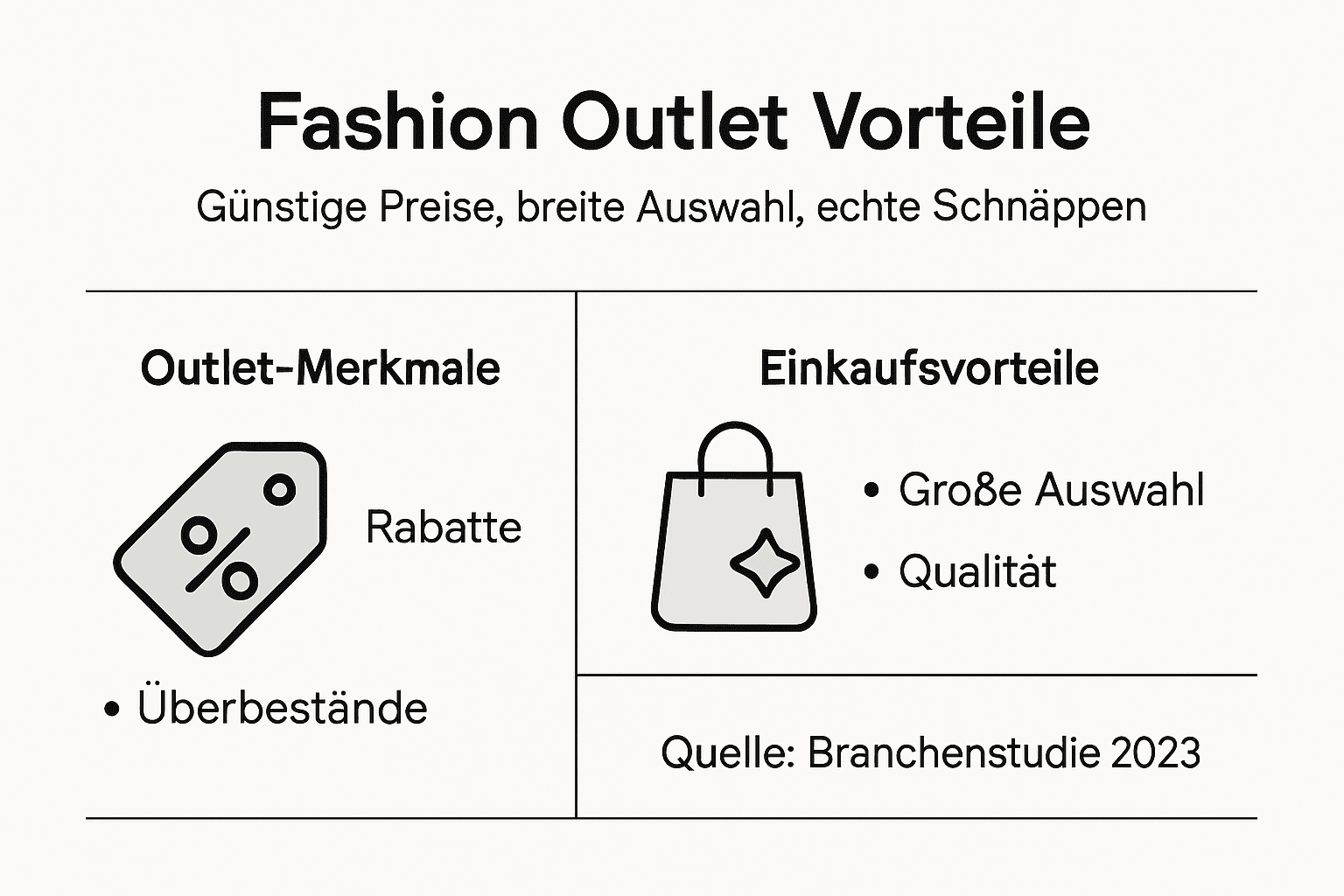 Übersicht: Die Vorteile von Fashion Outlets auf einen Blick