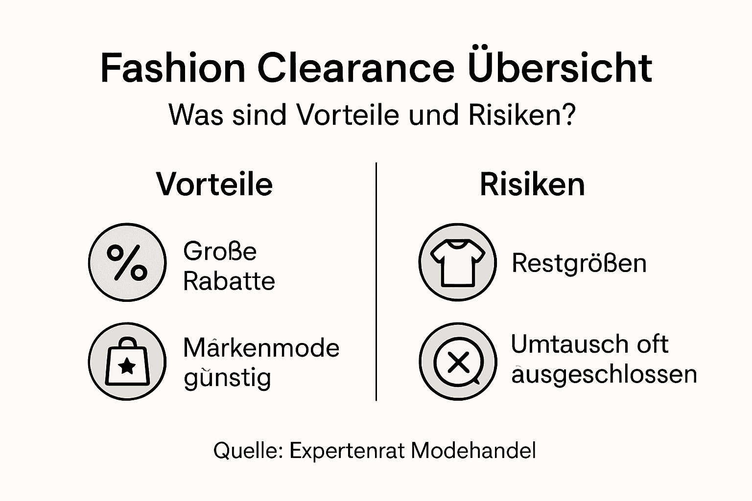 Infografik: Vor- und Nachteile von Mode-Schnäppchen im Sale