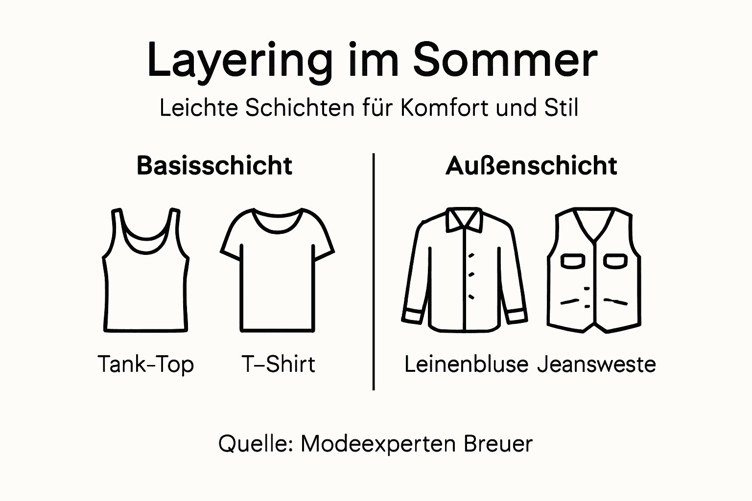 Infografik: Clever Schichten für den Sommer – so gelingt das perfekte Layering
