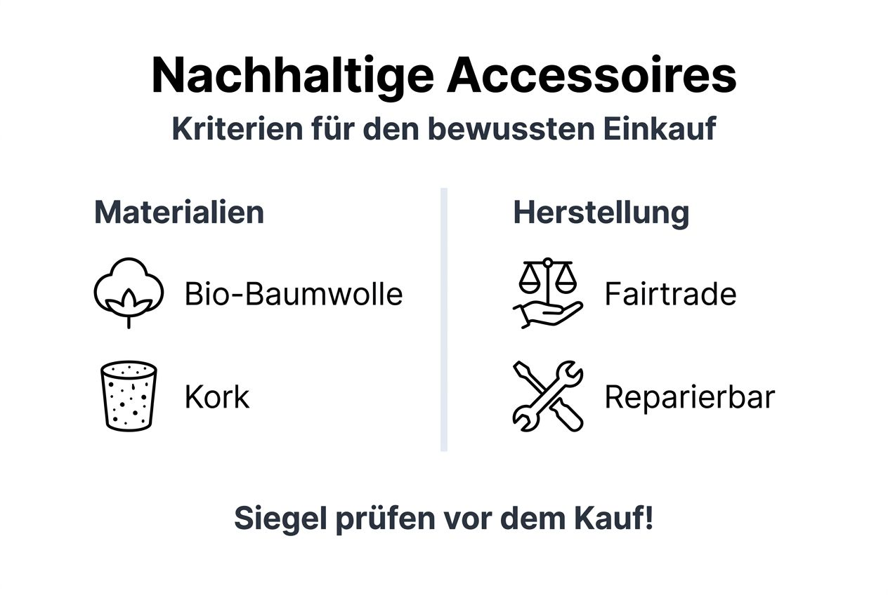 Infografik: Die wichtigsten nachhaltigen Accessoires auf einen Blick