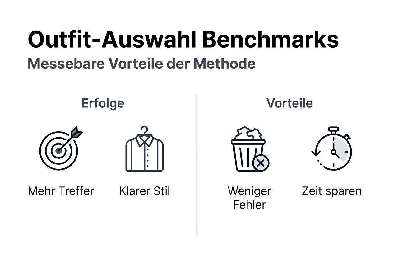 Infografik: Vergleich von Outfit-Standards und ihre Vorteile auf einen Blick