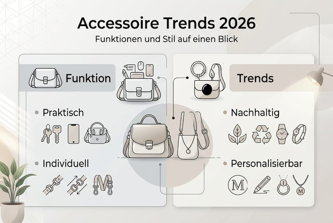 Infografik: Accessoires 2026 – Funktionen und angesagte Trends im Überblick