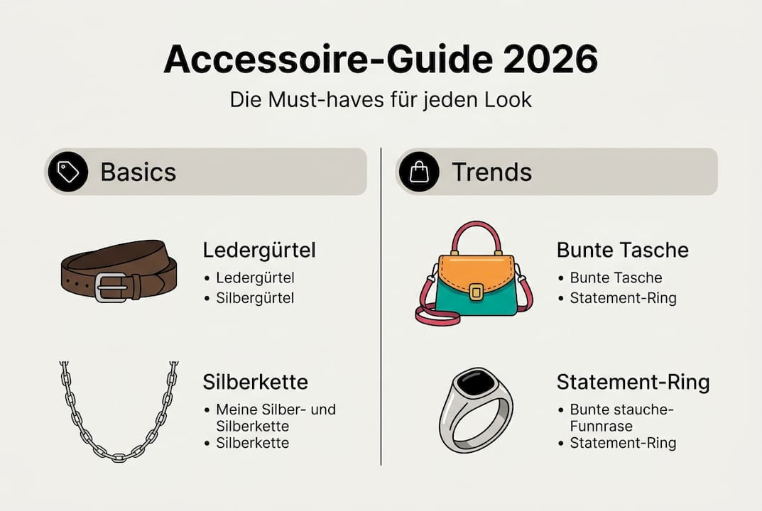 Infografik: Die wichtigsten Accessoire-Trends 2026 auf einen Blick