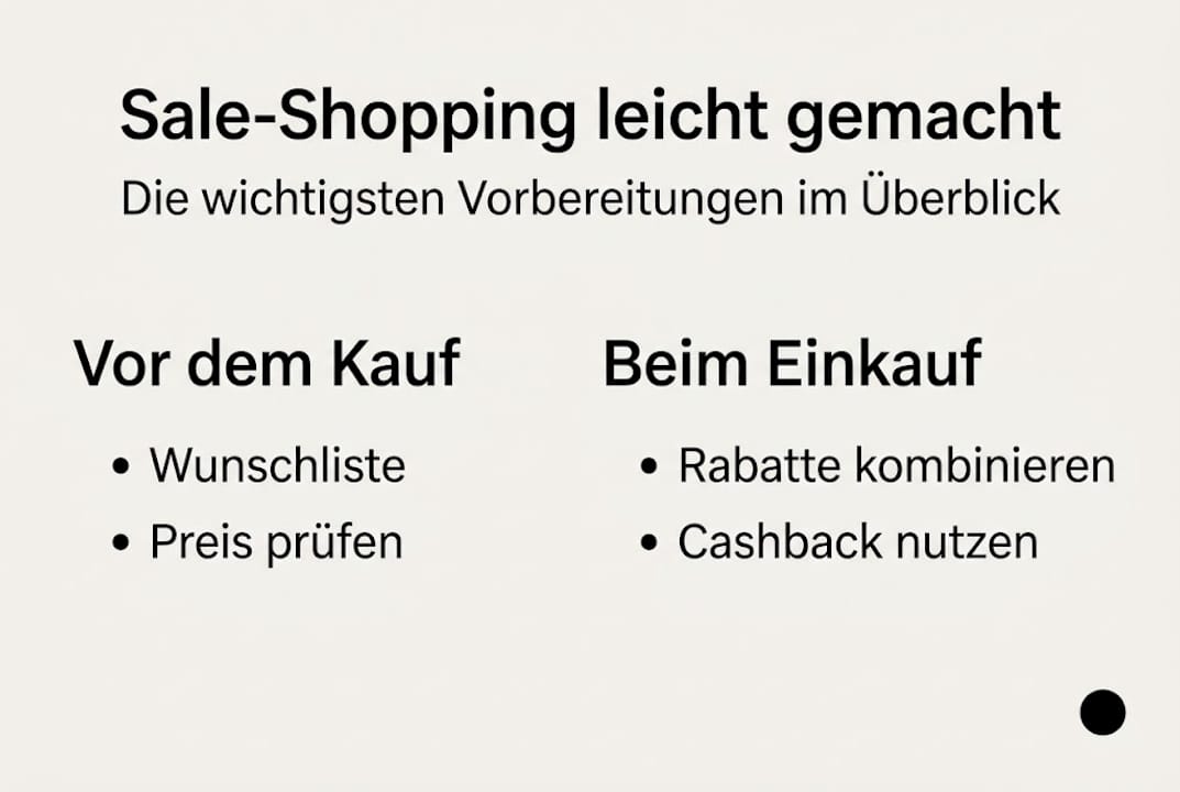 Praktische Tipps für cleveres Shoppen im Sale – anschaulich in einer Infografik dargestellt
