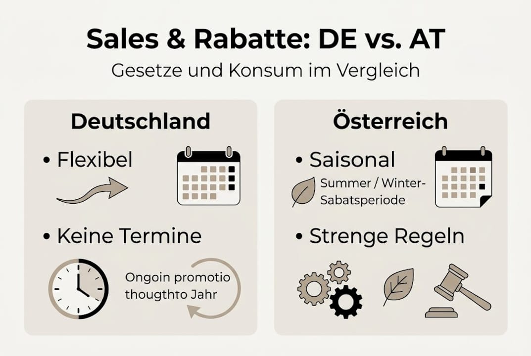 Infografik: Rabatt-Vergleich zwischen Deutschland und Österreich