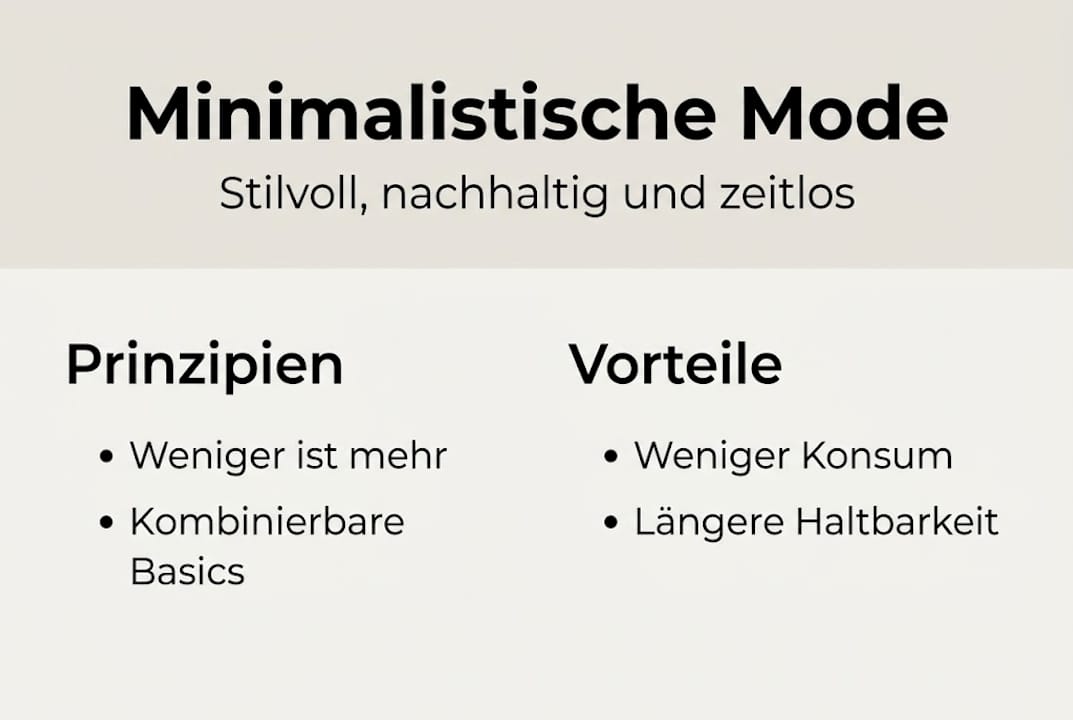Grafik: Was zeichnet minimalistische Mode aus?