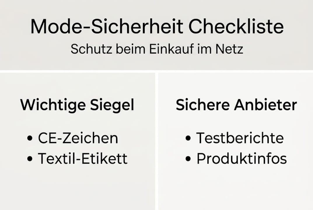 Infografik: Die ultimative Sicherheits-Checkliste für den Modekauf im Internet