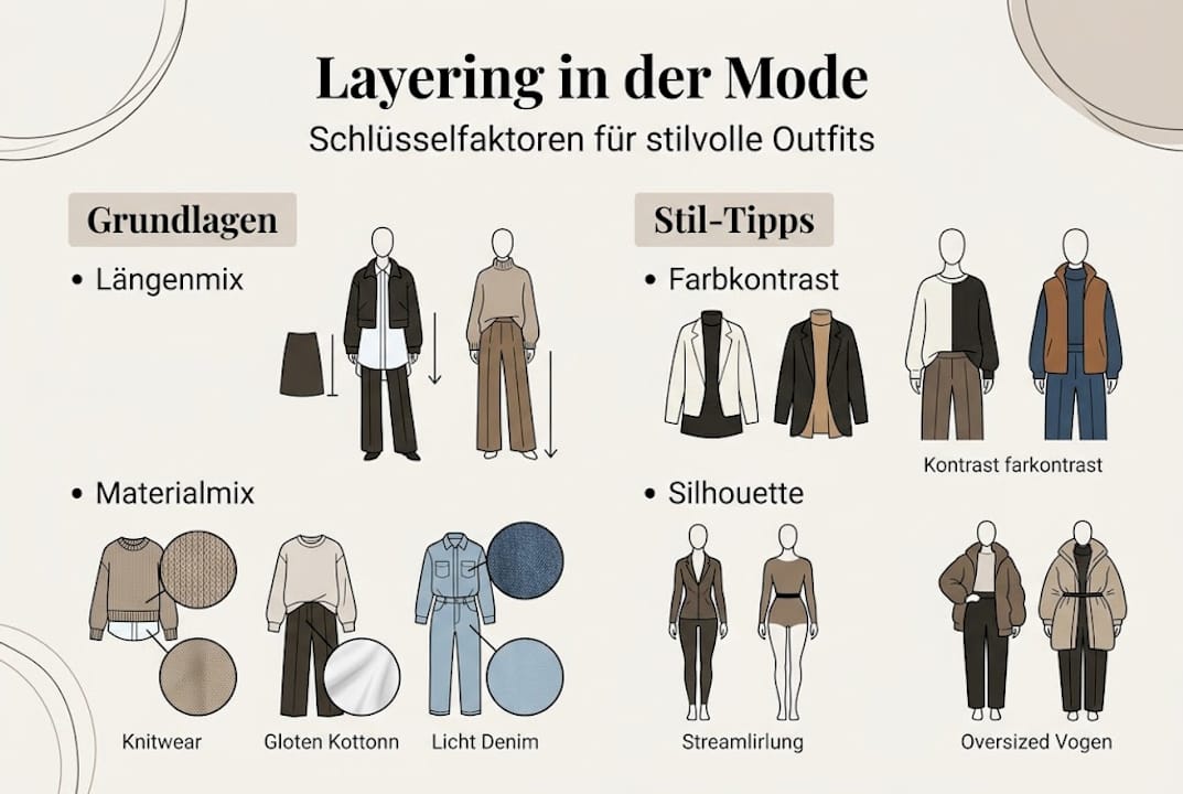 Grafische Übersicht: So kombinierst du verschiedene Stilelemente gekonnt im Layering