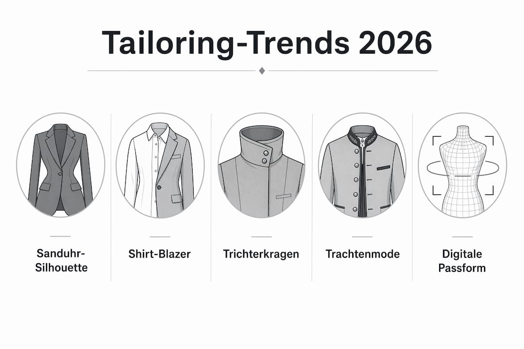Grafik: Die wichtigsten Trends im Tailoring für 2026 auf einen Blick