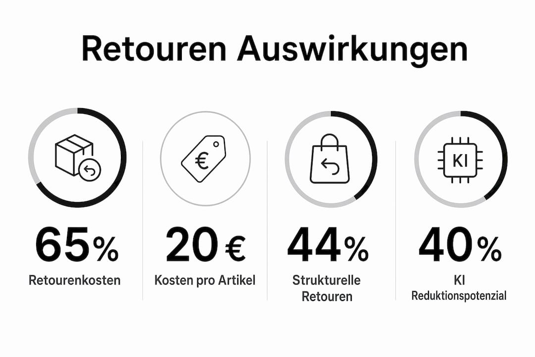 Infografik veranschaulicht Rücksendequoten im deutschen Modehandel