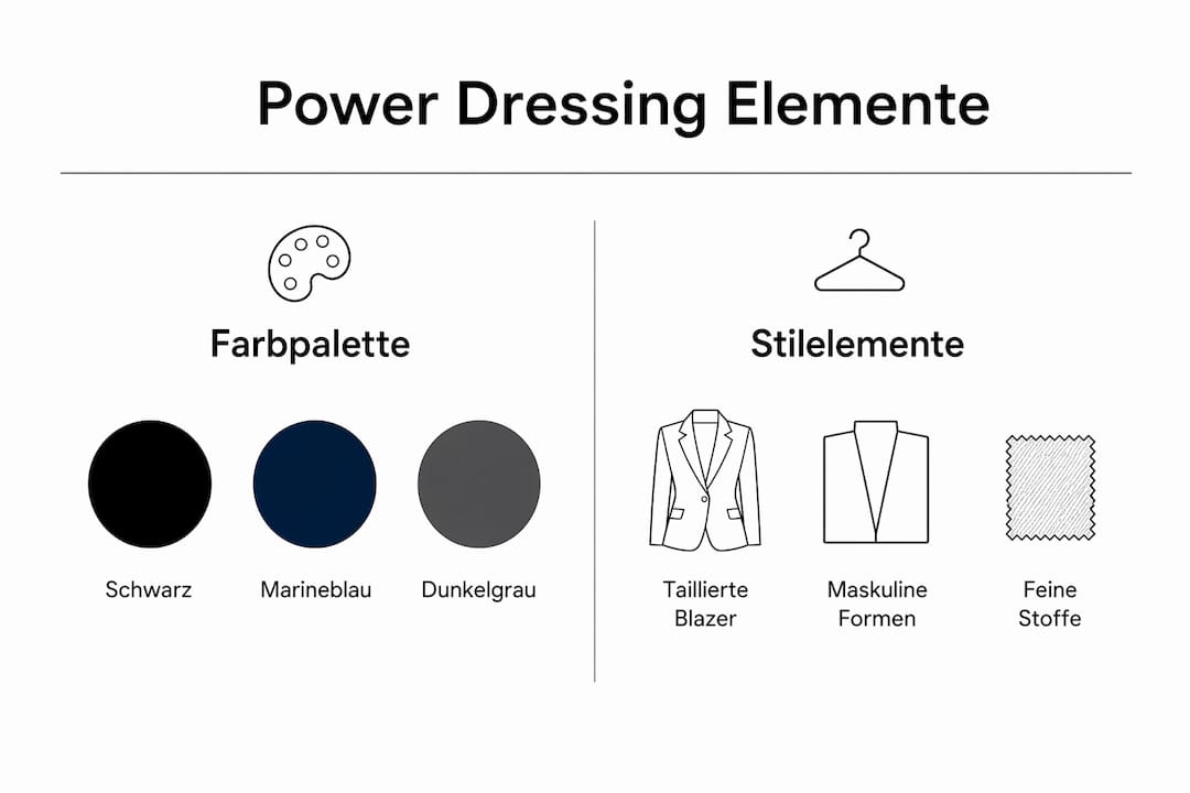 Übersicht zu Farben und Designelementen beim Power Dressing