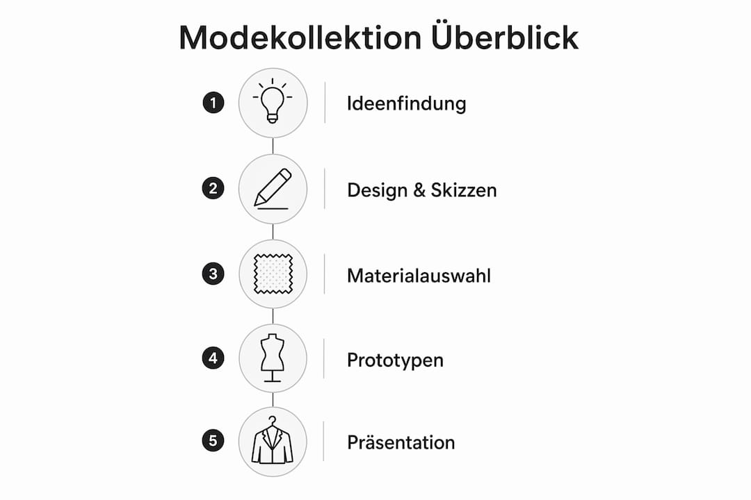 Schritt-für-Schritt-Infografik: So entsteht eine Modekollektion