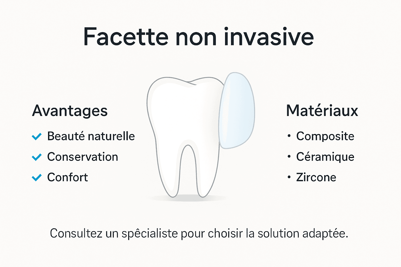 Infographie : tout savoir sur les facettes dentaires sans intervention lourde