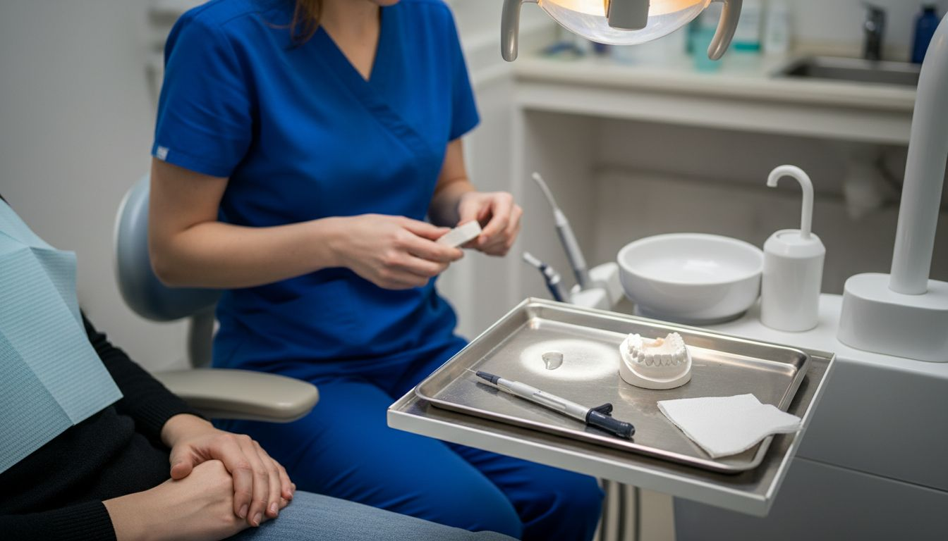 Réalisation de facettes : prise d’empreintes directement au cabinet