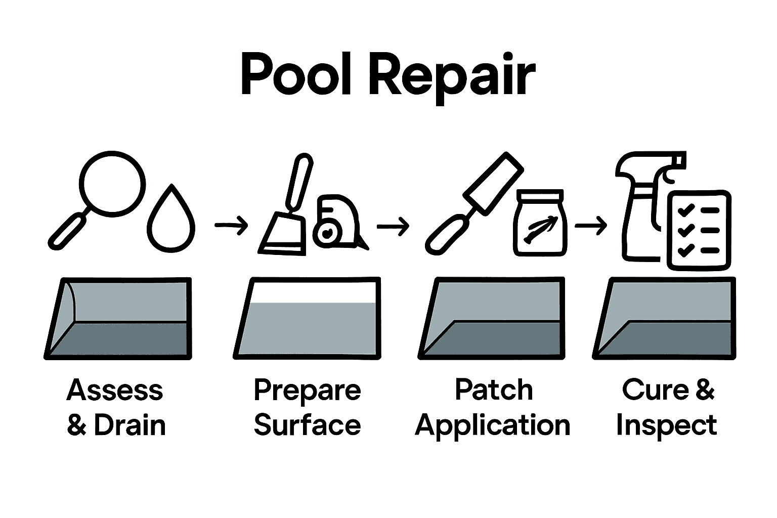 Pool plaster repair steps timeline