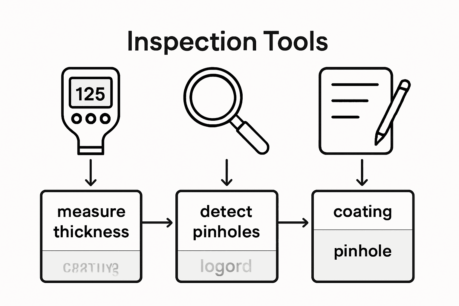 Infographic comparing surface inspection tools