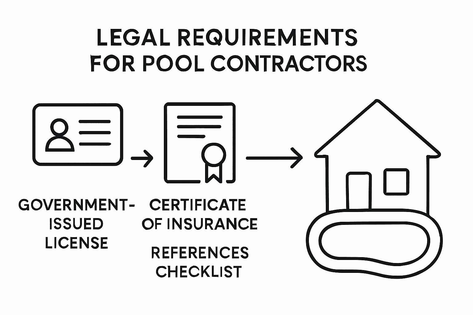 What Is a Pool Contractor? Key Insights for Homeowners 2 Infographic: pool contractor legal requirements
