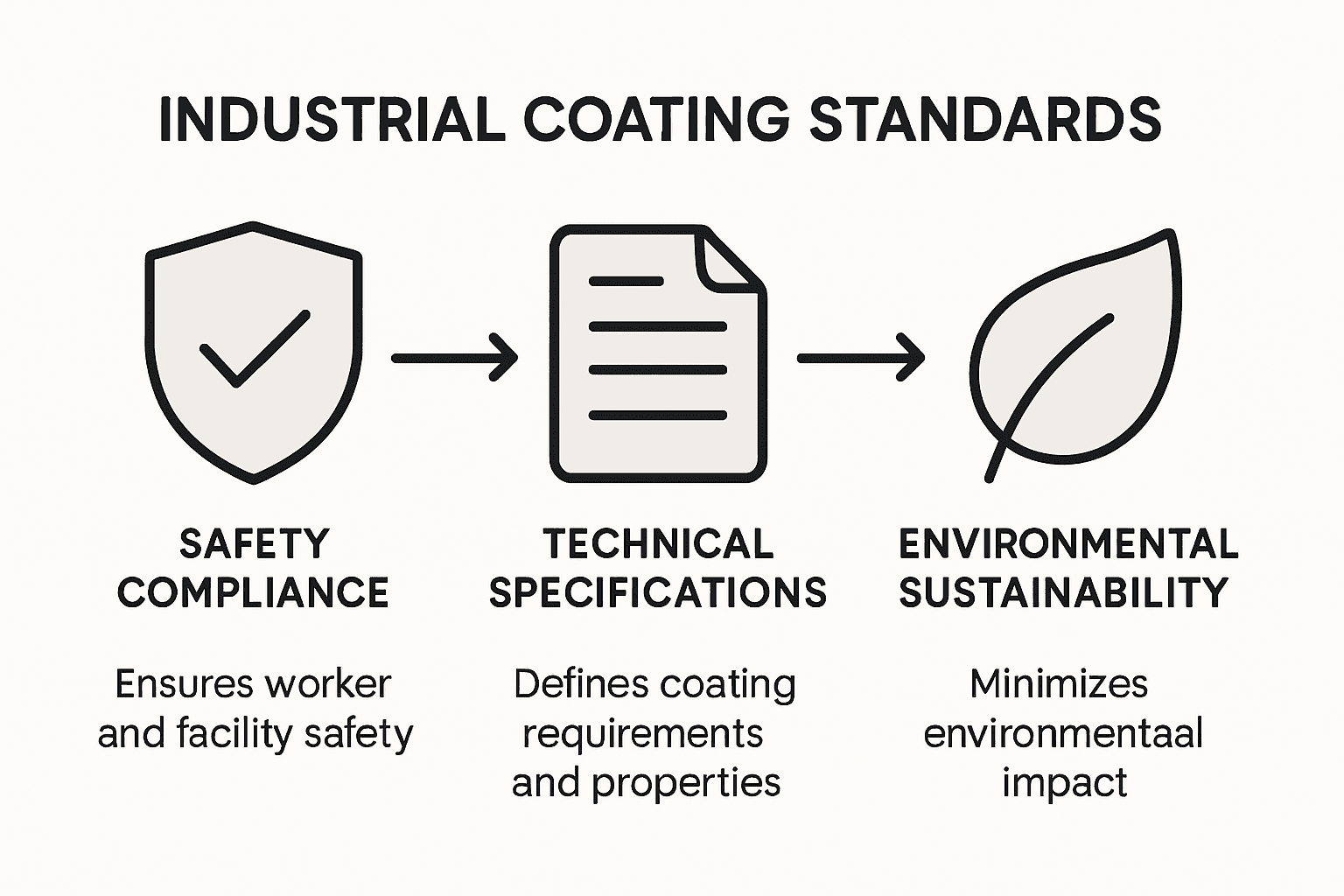 Infographic showing industrial coating standards