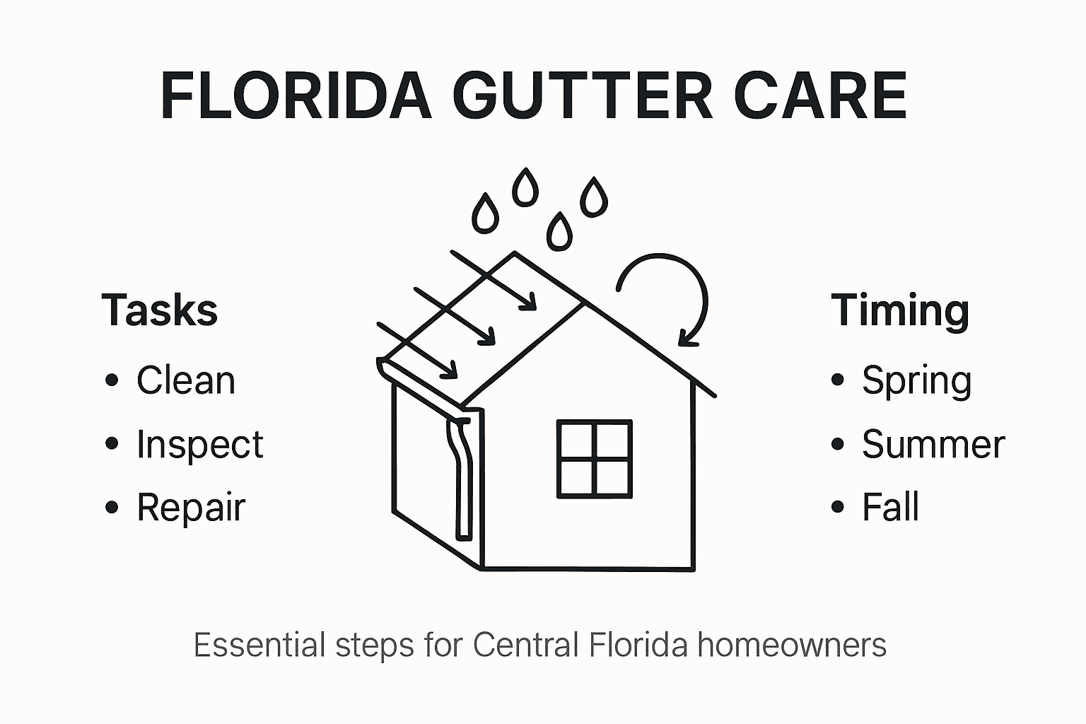 Infographic about Florida gutter maintenance essentials