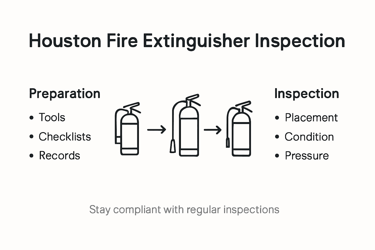 Infographic of Houston extinguisher inspection workflow