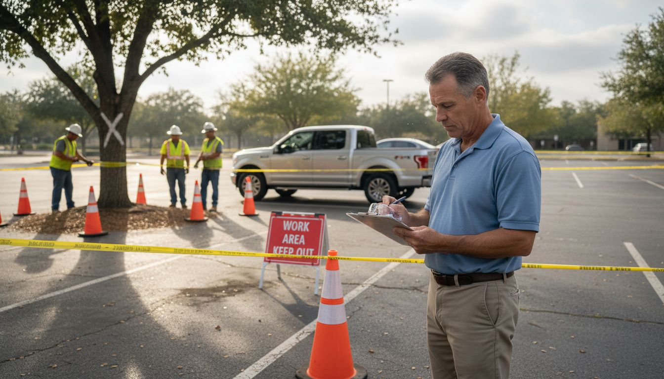 Site preparation for safe tree removal