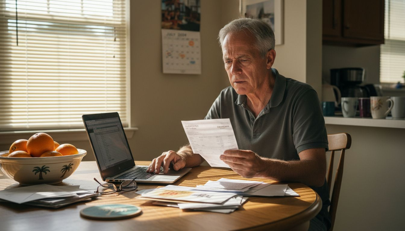 Solar Incentives in Florida: Boosting Savings and Value 1 Man reviewing solar savings on electricity bill