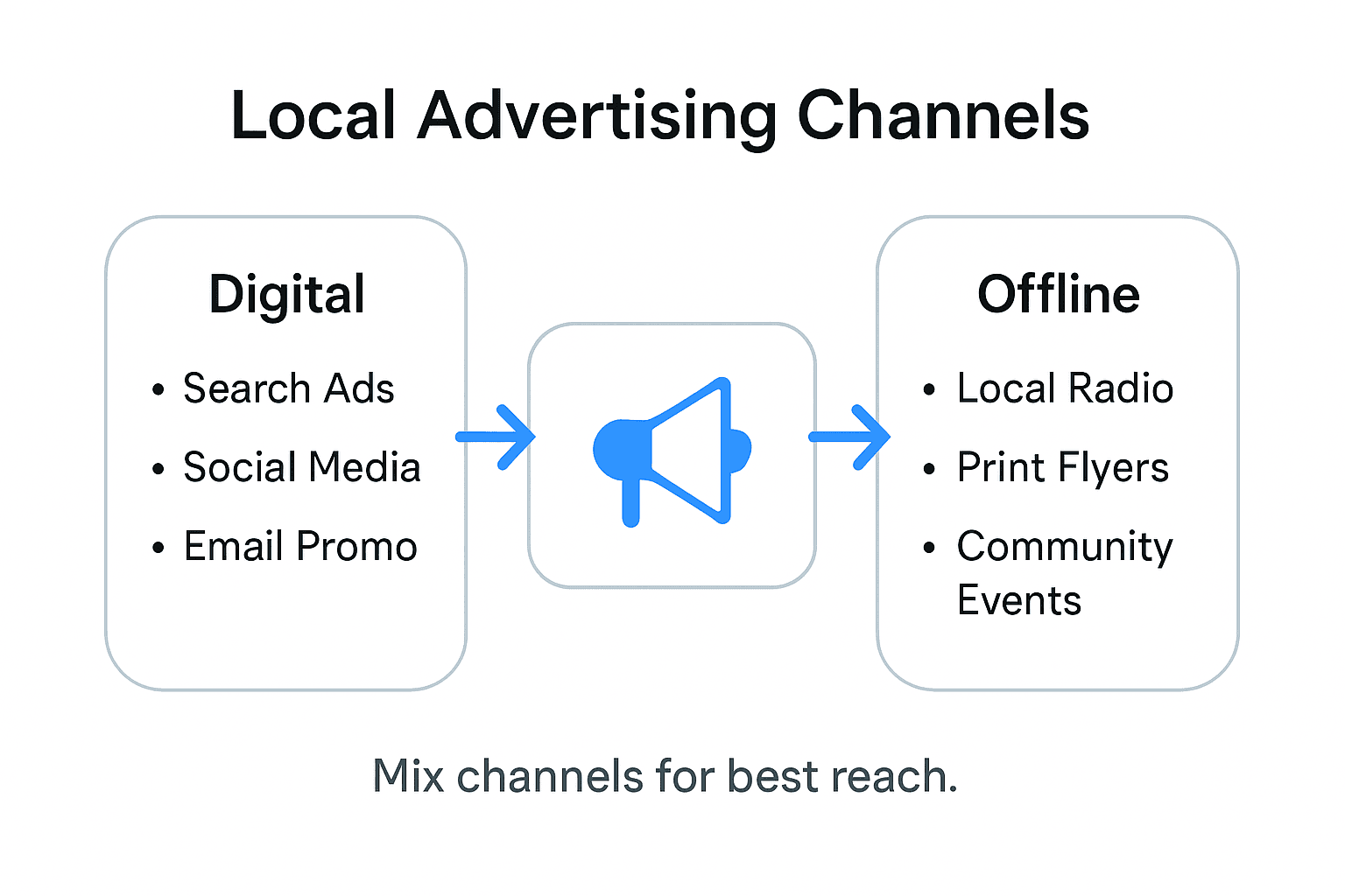 Infographic showing local ad channels for contractors