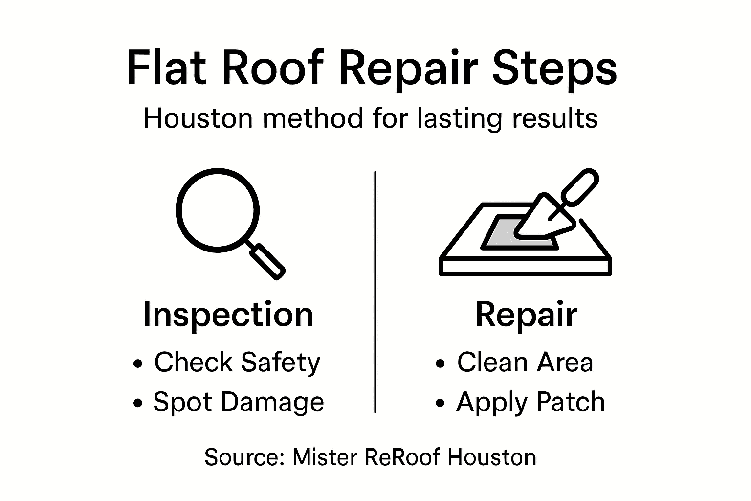 Infographic showing flat roof repair overview