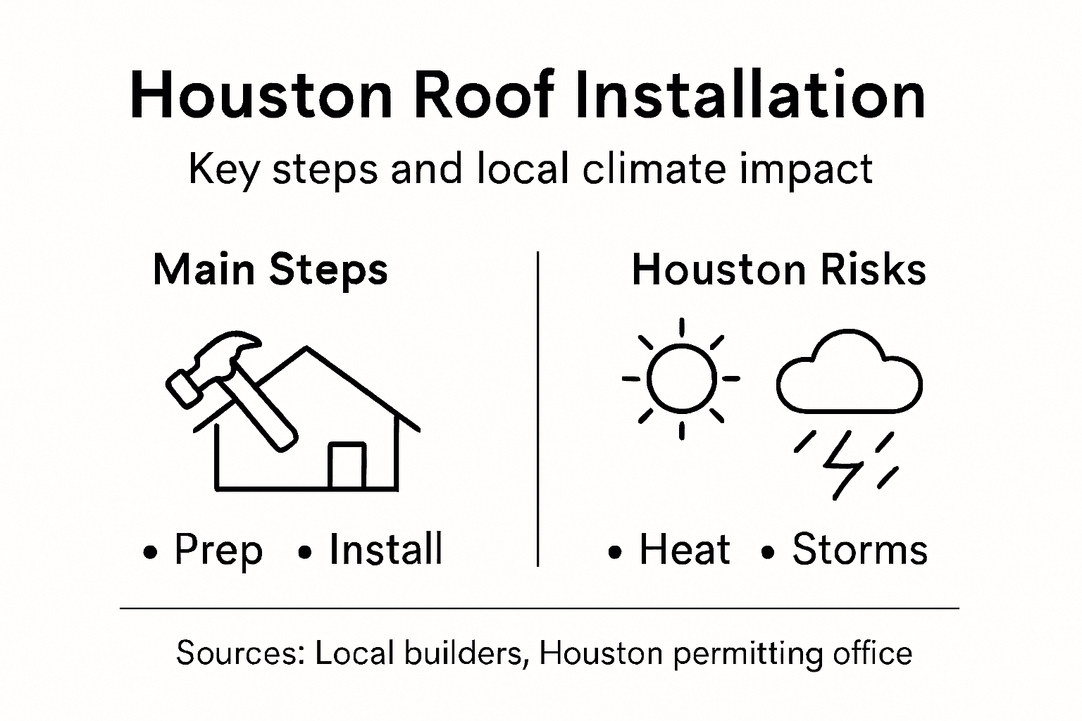 Infographic on Houston roof installation and risks