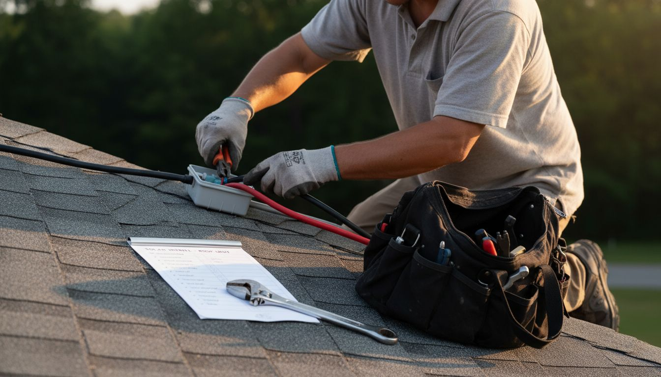 What Is Solar Energy and Why It Matters in Florida 1 Installer works on residential solar system wiring