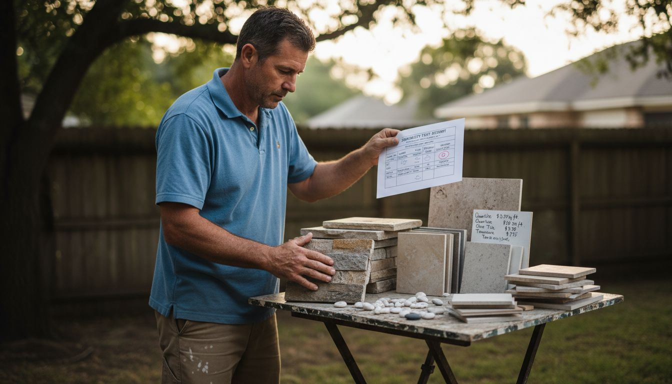 Contractor choosing premium pool materials