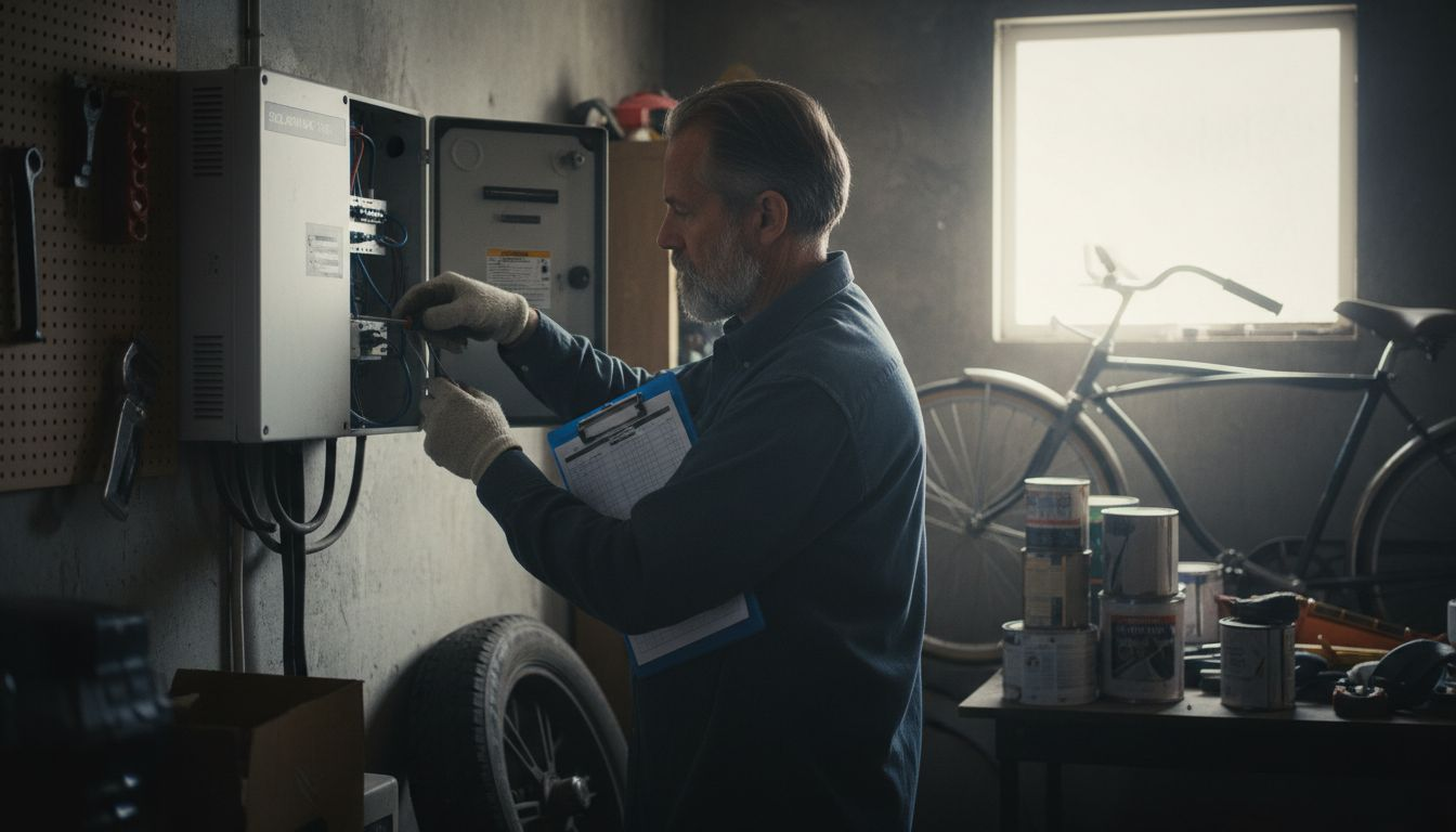 Role of Solar in Homes – Savings and Value for Floridians 1 Technician installing grid tied solar inverter