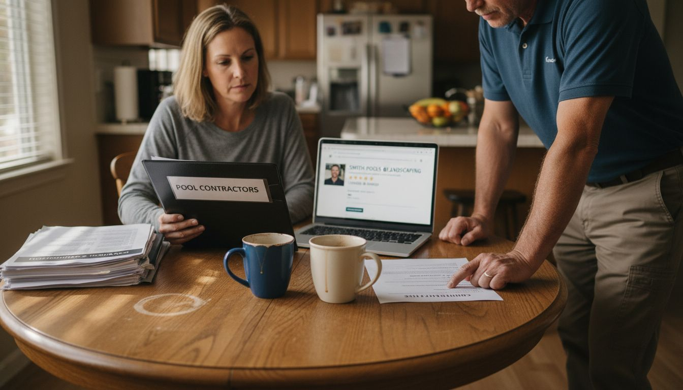 Homeowner checking contractor licenses and insurance