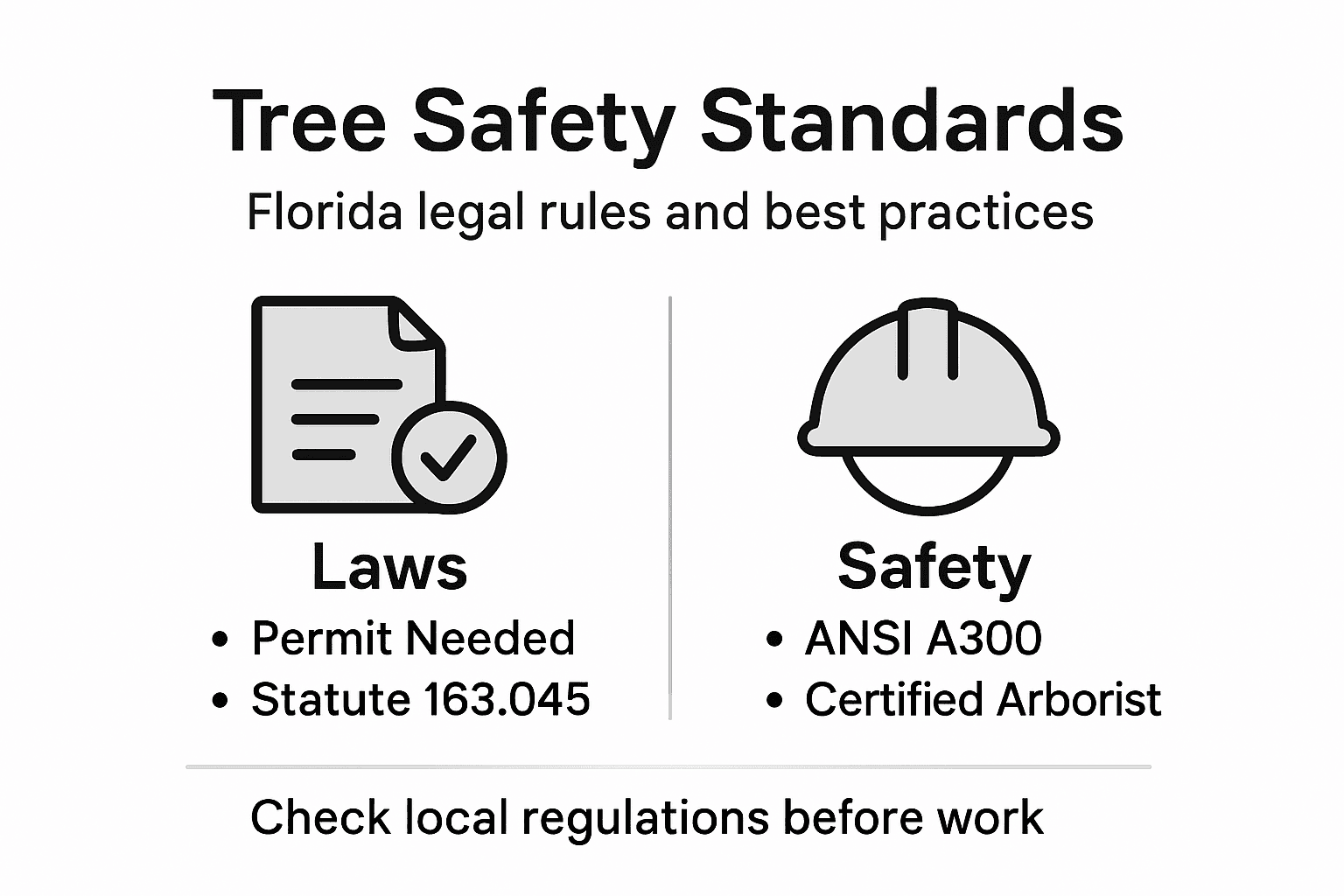 Infographic: Florida tree safety rules and standards