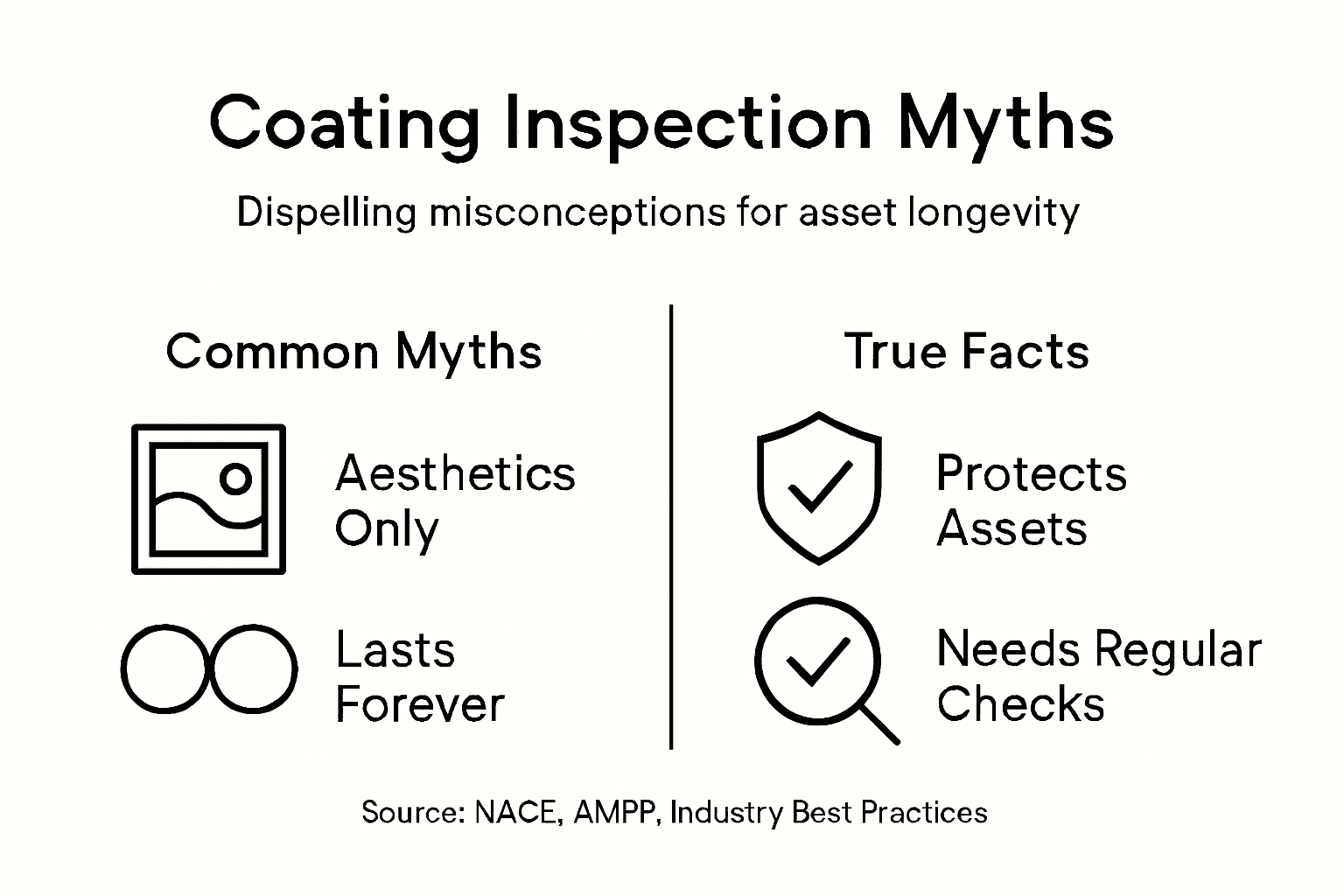 Infographic of coating inspection myths and facts