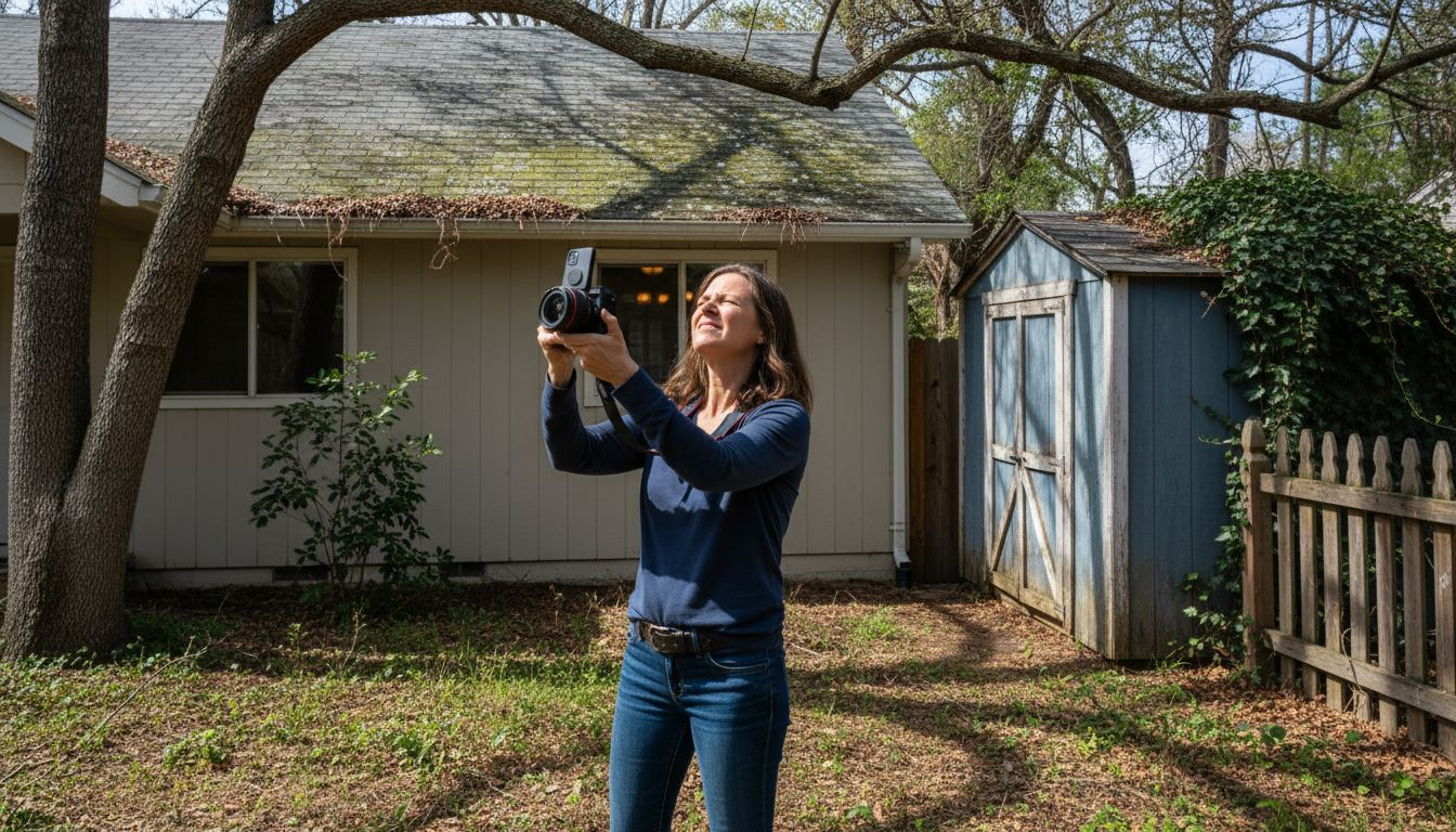 Step-by-Step Guide to Choosing Solar Panels for Homes 1 Owner photographing roof for sun exposure