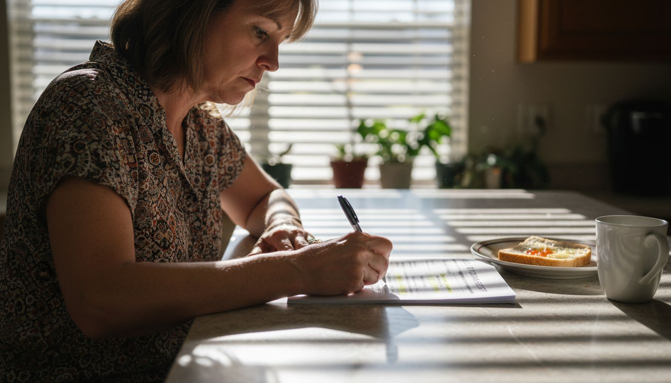 Homeowner reading roof inspection report