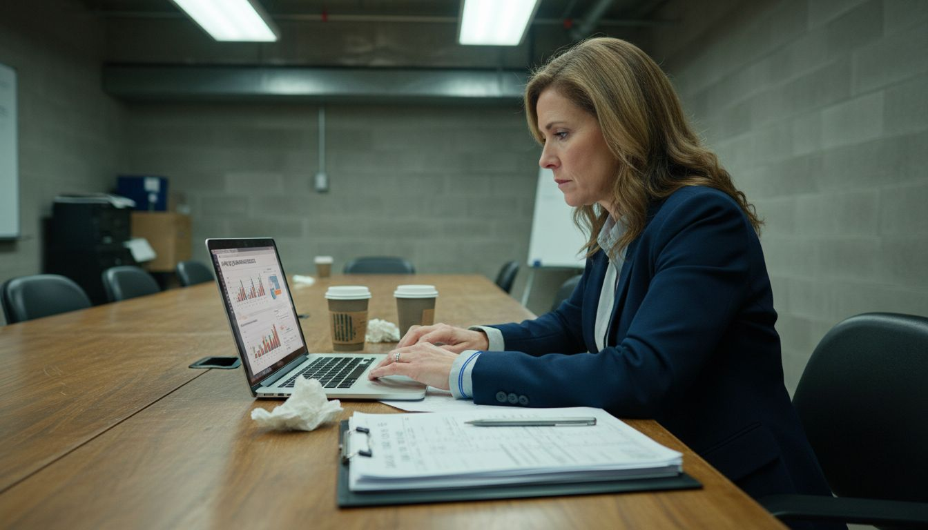 Manager checks HVAC leads campaign dashboard