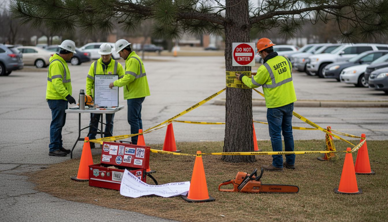 Safety coordinator secures commercial tree site