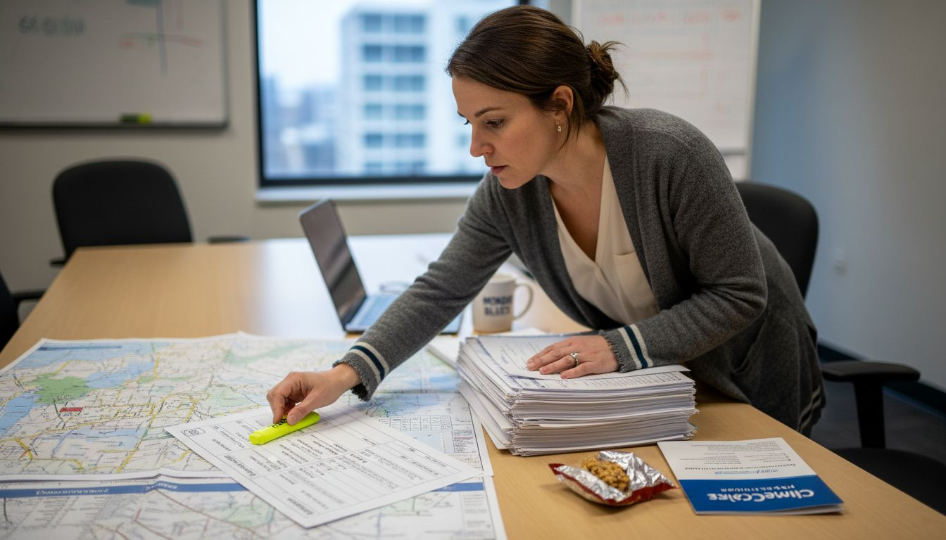 Manager analyzing HVAC audience profiles