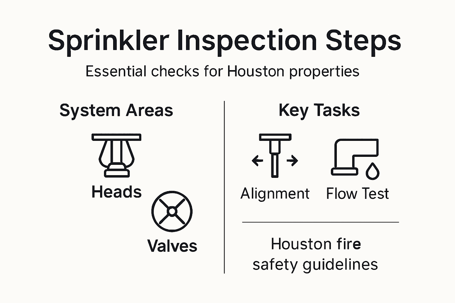 Infographic summarizes sprinkler inspection steps